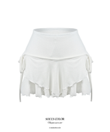 Lina Ribbon Frill Mini Skirt (3color)