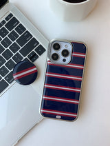 [MADE] ストライプレッド エポキシ MagSafe対応 スマホグリップ