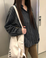 [ORIGINAL] Ain Stripe Oversized Shirt