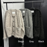 [F/W] ファーヘアカーディガンジャケット(3color)