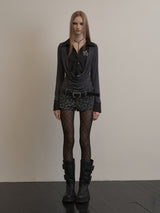 SHIRTS LAYERED TOP CHACOAL
