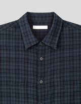 No.1325 wrinkle roll up check SHIRT (3color)
