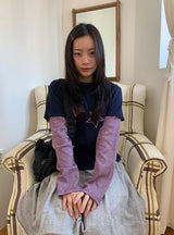 バッフォンボーダー星レイヤード長袖Tシャツ