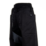 Raw Edge Elastic Pants