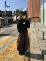 Vibrick Brown Balloon Wide Pants