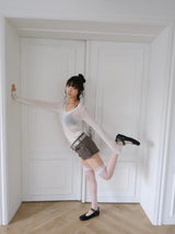 lace banding knee socks