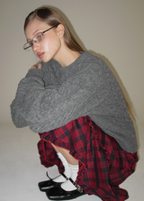 [MADE] Levein Checkered Cancan Midi Skirt