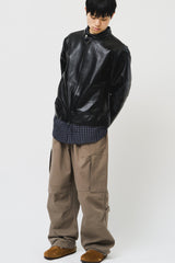 Incision Leather Jacket