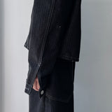 Stitch Back Slit Cropped Jacket