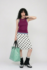 BERRY RIBBED SLEEVELESS TOP (PINK, DEEP PURPLE 2COLORS!)