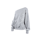 OFF-SHOULDER SWEATSHIRT_Melange Gray
