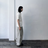ストラクチャード ショルダーボタン テクスチャード Tシャツ