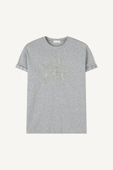 Check Star Applique T-shirt