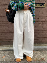 SLAB PINTUCK WIDE JEANS (3C)
