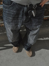 [Premium] フロッピーカーブデニムパンツ (Blue)