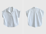 [1,000 Sold] ItU パステルロールアップキャップスリーブ半袖シャツ / 5 Colors