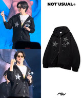 Dot Star 2way Zip-Up Hoodie - 2COLOR