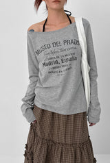 [MADE] Prado Off-Shoulder Long Sleeve T-Shirt