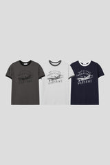 [Shoulder +3cm] Vintage Plain Ringer Short Sleeve T-Shirt