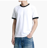 エッセンシャルスタンダード半袖リンガーTシャツ レッドハートホワイト