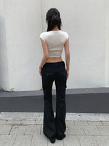 CARGO SLIM BOOTS CUT PANTS (2C)