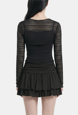 Arielle Lace Ribbon Top Set