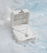 [NMIXX ジウ Necklace] ルナ ブロッサム レイヤード ネックレス - Silver color