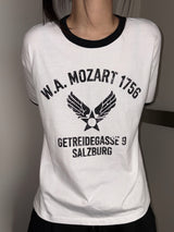 Buggy Ringer Letter Tattoo Oversized T-Shirt 3color