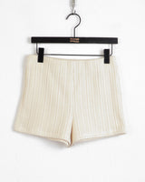 [Brushed lining] ショートリブニットパンツ