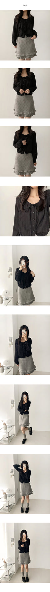 Delo lace ribbon shirring blouse