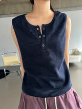 Bertney Ribbed Basic Thick Tank Top 6color
