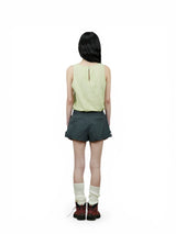 ORIENTAL SLEEVELESS BLOUSE (LIME)