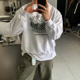No-Mace Shannon Print Semi Overfit Sweatshirt
