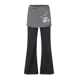 Mina Layered Dot Flare Pants