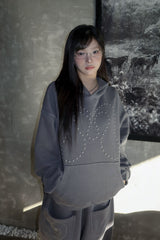 SYMBOL STUD PIGMENT SWEAT PT CHARCOAL