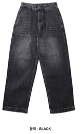 Sand-Washed Wide Denim Pants (JBTPNT-0034)