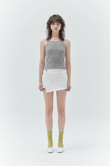 KIRSH PLAIN SQUARE NECK SLEEVELESS - MELANGE GRAY   