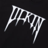 スマッジングスカルグラフィックTシャツ_ブラック
