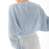 リネンボレロニットカーディガン SKY BLUE