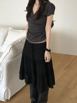 Elin Lace Puff Short-Sleeved T-shirt (2 colors)