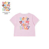 24FWベリーコラージュロゴクロップ半袖Tシャツ ピンク