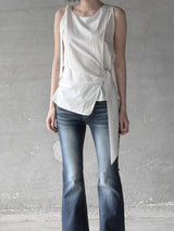 Notir Unbalanced Knot Blouse