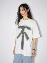 Two-sided fun print summer simple loose short-sleeved T-shirt