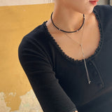 [MADE]Onyx stone basic Necklace