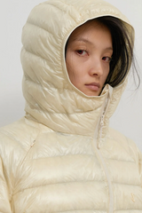 Light Down Hooded Jacket / Light Yellow