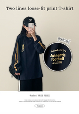 Football Two-Line Loose Fit Sweatshirt