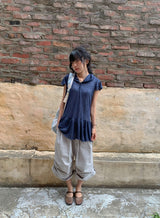Akio Parachute Roll-up Capri Bermuda Pants