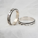 SVR-S618 AB6IX Jeon Woong wears silver Sliver 925 stone couple friendship silver ring
