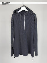 STRIPE STRING HOOD (2C)