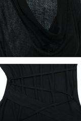リリーカウルリボントップス black